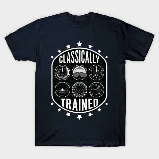 Classically Trained pilot aviation six pack T-Shirt by zehrdesigns